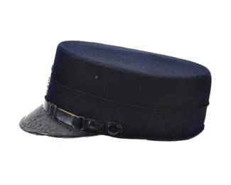 106 lot0685 German Germany WW2 SS Cap Kepi Visor Hat w Skull Badge Pin