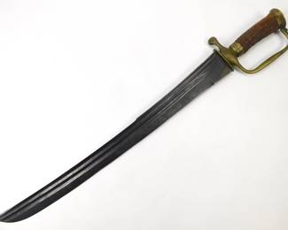 121 lot0348 Antique 18 Century US Revolutionary Wars Cuttoe Wide Blade Short Sword