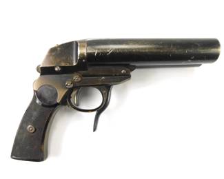 045 lot0413 Rare German WWII Double Barrel Flare Signal Pistol 1942 Military Leuchtp