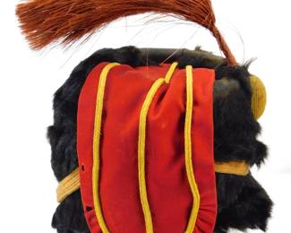 018 lot0680 Antique Old British English Victorian Military Officer s Hussar Helmet H