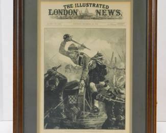 058 lot0014 1882 Antique Front Cover Newspaper Print The War in Egypt At Close Quart