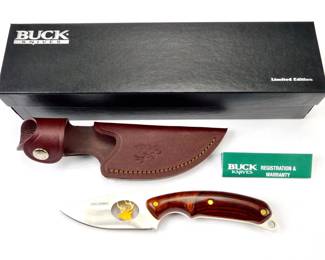 019 lot0594 US Buck Custom Shop Alfa Deer head Limited Edition Hunting Knife Sheath