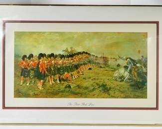 085 lot0017 Large Robert Gibb The Thin Red Line 93rd Highlanders Crimean War Framed 