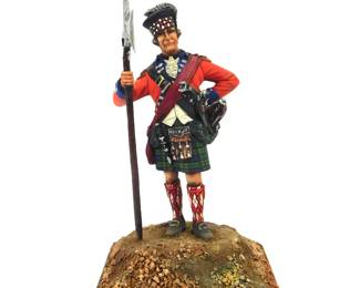 056 lot0085 Vintage Large Metal Toy Soldier Figurine Napoleonic Scottish Highlander 