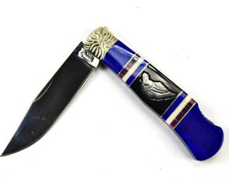 073 lot0502 US 2010 Queen Cutlery Brian Yellowhorse Limited Lockback Folding Knife