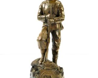 046 lot0011 2010 British 24th Regiment Zulu War Soldier Cold Cast Bronze Figurine Fu