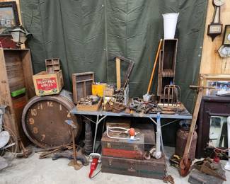 Rusty gold and vintage tools