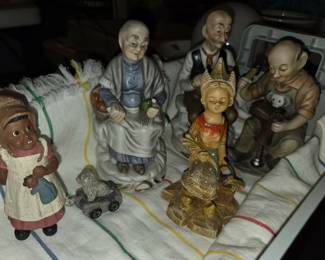 Vintage 1950's-1970's ceramic figurines