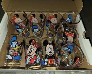 Vintage 1980's Disney juice glasses