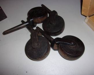 Large Antique Casters