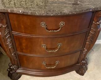 3 drawer Marble top chest/nightstand