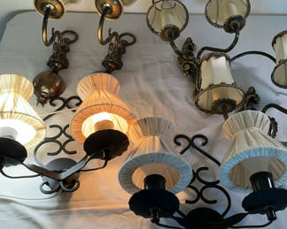 Lot 189: Ornate Electrical Vintage Wall Sconces