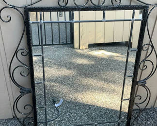 Lot 177: Burnished Silver Metal Framed Mirror