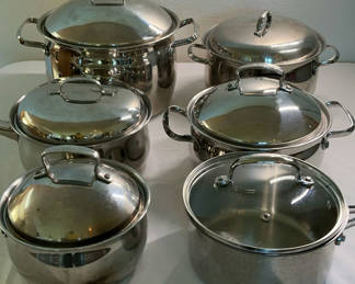 Lot 76: Mostly Belgique Stainles Pots