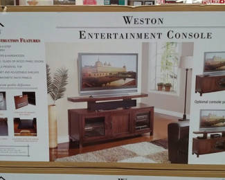 Lot 192: Costco Weston 60" Media Cabinet With Shelf