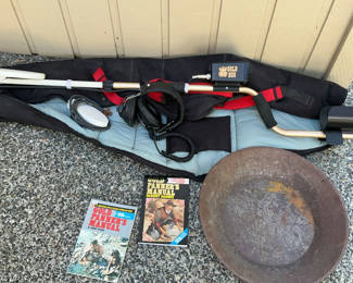 Lot 163: Fisher M-Scope Gold Bug Metal Detector and Gold Panning Equipment