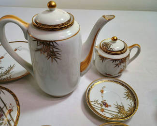 Lot 138: Japanese Kutani Porcelain Tea and Coffee Service Sets