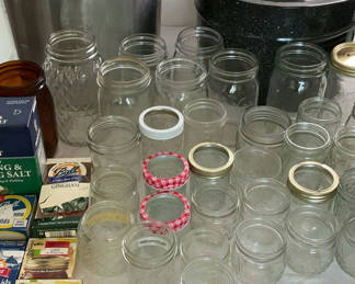 Lot 52: Presto pressure cooker/canner with jars, lids, rings and canning supplies