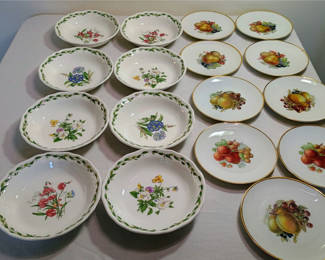 Lot 135: Assorted Decorative Porcelain Bowls and Plates