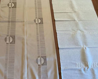 Lot 24: Ecru And Beige Table Linens And More