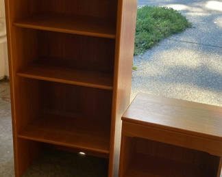 Lot 100: Bookcase and Side Table