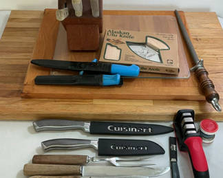 Lot 143: Kitchen Cutlery And Cutting Boards
