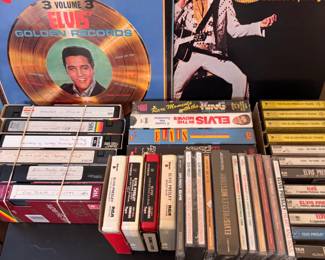 Elvis albums, cassettes, 8-tracks, and cds