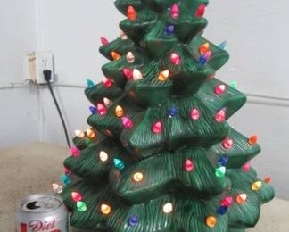 1970's Ceramic Lighted Christmas Tree