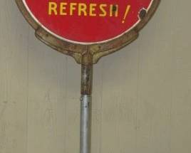 1941 Porcelain Coke Curbside Sign