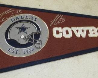NFL Genuine Autographed Pennants - More Teams Not Shown