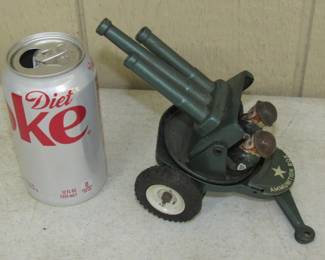 1950's Tin Military Triple Cannon Toy