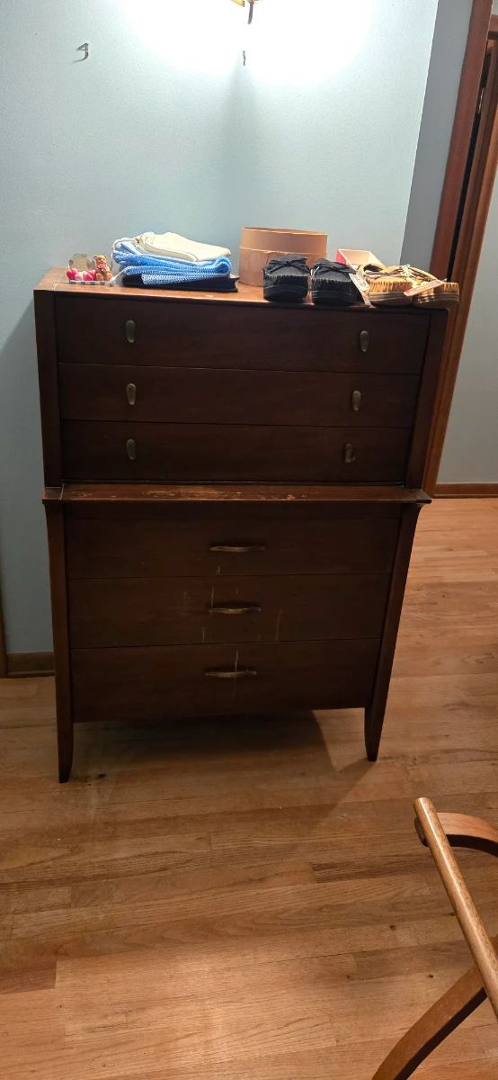 Mid Century Hard Wood Dresser