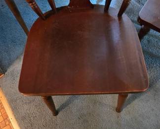 Mid Century Hard Wood Dinning Room Table Chair