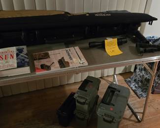 Various Gun Cases and German WWII Military Books