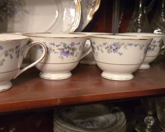 Vintage Noritake Violette Pattern Tea Cups