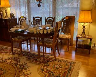 Vintage MCM Dining Room Table and Chairs