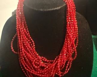 Vintage Red Necklace 
