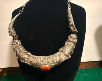 Rare Chinese Tibetan Coral Choker
