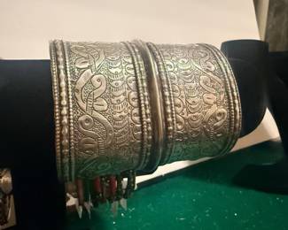 800 Silver Antique Turkmen Silver Bracelet Olemi Tribe