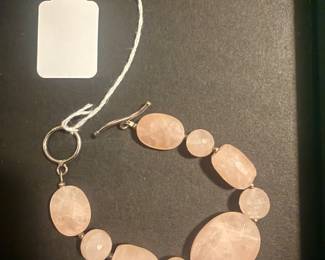 925 Pink Quartz Bracelet 