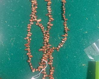 Extra Long Blister Pearls Necklace 