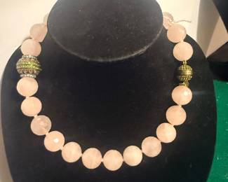 Heidi Daus Pink Quartz Necklace 