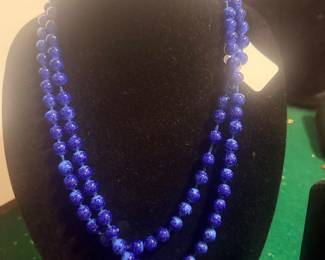 Vintage Czech Glass Bead Double Strand Necklace 