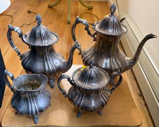 Poole Sterling Silver Tea Set 990