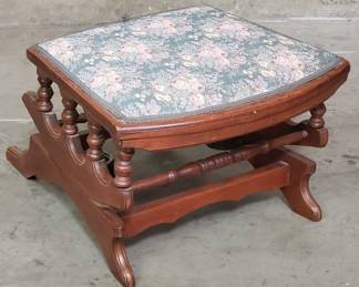 191 Antique walnut rocking ottoman
