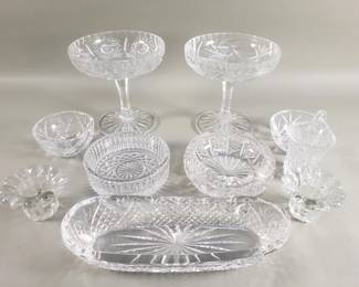 583 Group of crystal and glass bowls, compote,