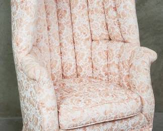 455 Vintage barrel back upholstered arm chair