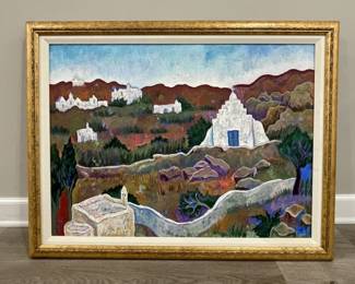 452h Framed artist signed Dorlies Schapitz oil on