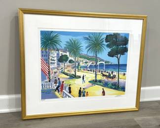 084 585h Framed artist signed Jean Claude Picot lithograph