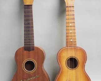 216 Pair of vintage ukulele